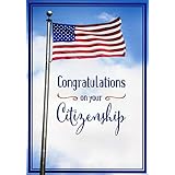 Designer Greetings American Flag US Citizenship Congratulations Card