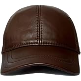 Real Leather Ball Cap for Men and Women Adjustable Dad Hat Sport Visor