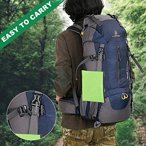 CHEETAH Outdoor 100% Waterproof Backpack Rain Covers (45L-80L) with Adjustable Anti-Slip Cross Buckle Strap and Reflective Strip, Durable Strengthened Layer for Hiking, Hunting, Biking,Cycling Green-M