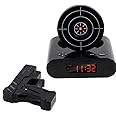 Eyes.sys Target Alarm Clock for Heavy Sleeper, Creative Gun Alarm Clock, Shoot-to-Stop Alarm Clock, Gift for Kids Adults
