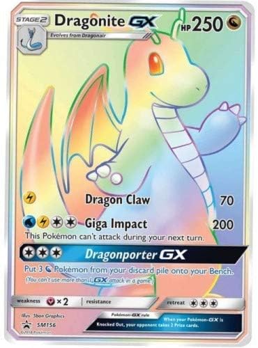 Dragon Majesty Oversized Dragonite GX SM156 Hyper Rare Secret JUMBO card