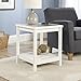 Sauder Cottage Road Side Table, Soft White finish