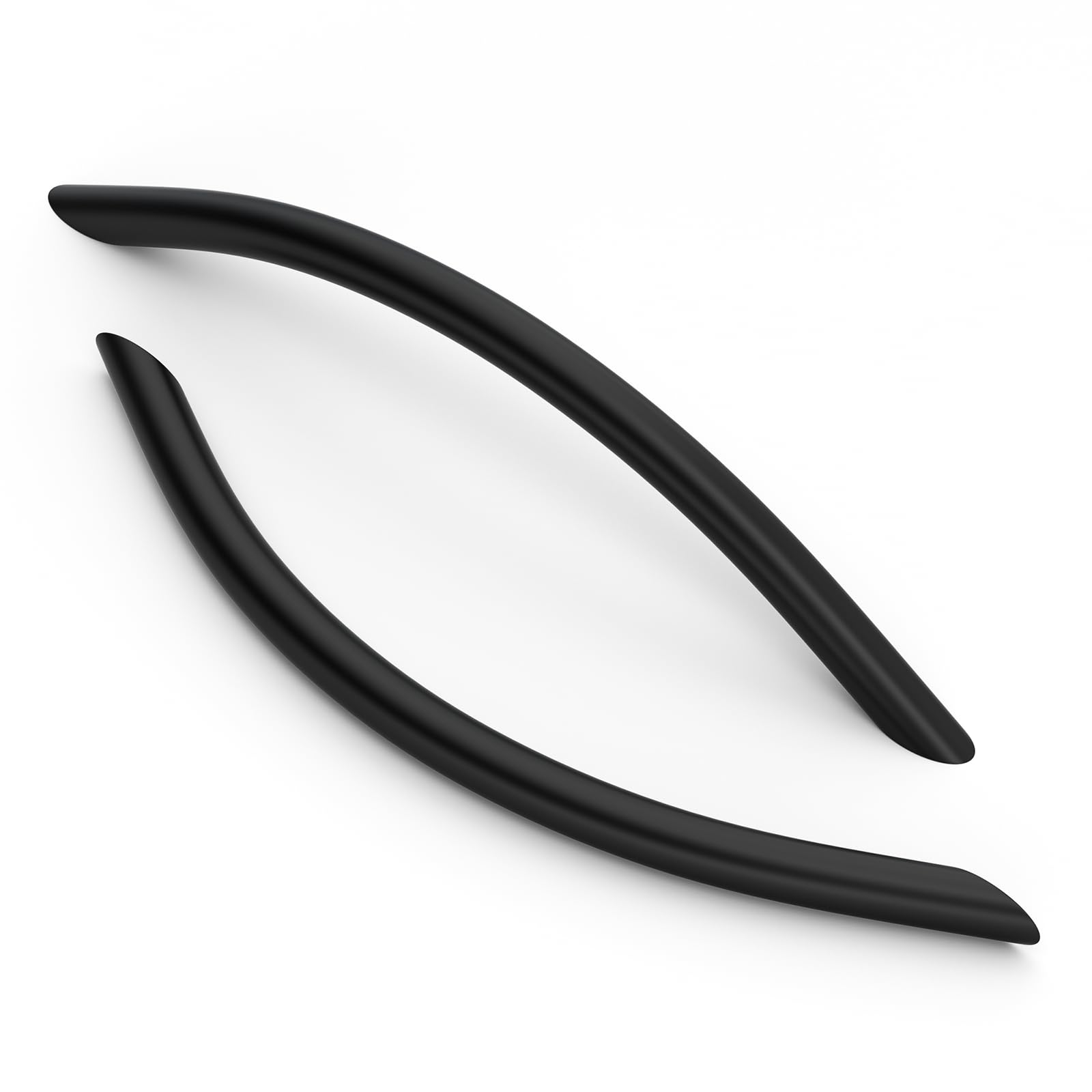 Goldenwarm 10 Pack Bow Kitchen Cabinet Door Handles 160mm Cupboards Drawers,Matt Black Drawer Furniture Handles,Pull Handle Stainless Steel