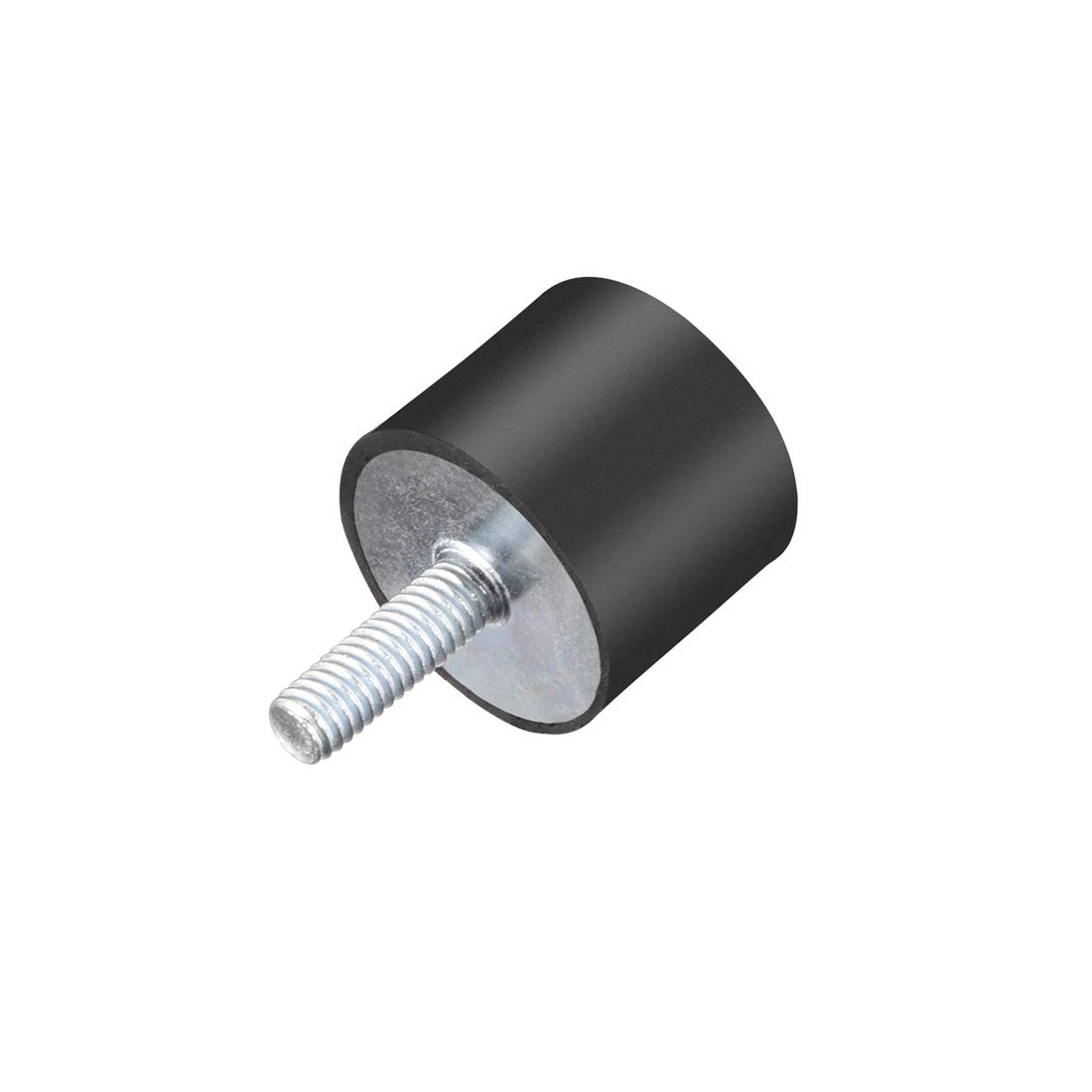 sourcing map M6 Thread Rubber Mounts,Vibration Isolators,Cylindrical Shock Absorber with Studs 25 x 20mm