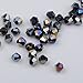 XinBoWen DIY 4mm 1000Pcs Bulk Faceted Bicone Crystal Glass Beads with Container Box Beads for Making Jewelry (Black)