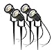 LED Outdoor Landscape Lighting, 12V Outdoor Garden Lights Landscape Lights Low Voltage IP65 Waterproof with Stakes for Yard, Lawn, Garden White(4 Pack) (Warm White)