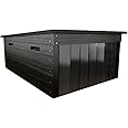 Auto-Mow Lawnmower Garage Storage Shed - The Cube Large, 41x29x20in, Removable Curtains (Black)