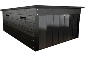 The Cube Medium (Black) Robotic Lawnmower Garage by Auto-Mow 37x25x18 Inches - RTK-Ready - Compatible with Automower, Gardena, Robomow, Ambrogio, Bosch, Honda, McCulloch, Stiga, Cramer, and Cub Cadet