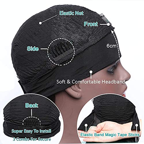 TNICE Women's Brazilian Curly Headband Wig No Lace Front Headband Wigs Human Hair Wigs for Women Black Natural Color 150% Density (12 Inches)