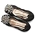 Ollio Women's Ballet Shoe Soft Cute Silver Bead Accent Flat
