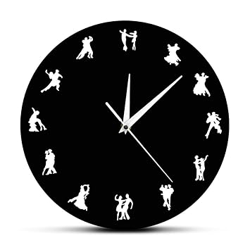 The Geeky Days Ballroom Dancing Wall Clock Dancing Couples Wall Watch Gift For Dance Lovers Social Dancing Dancers Modern Clock