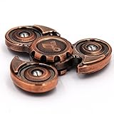 Fidget Spinner Metal, Alquar Ancient Eagle Pure Copper Tri Hand Spinner, Customized Professional Spinner Bearing Quiet Smooth Spin, Luxury Wooden GiftBox Set