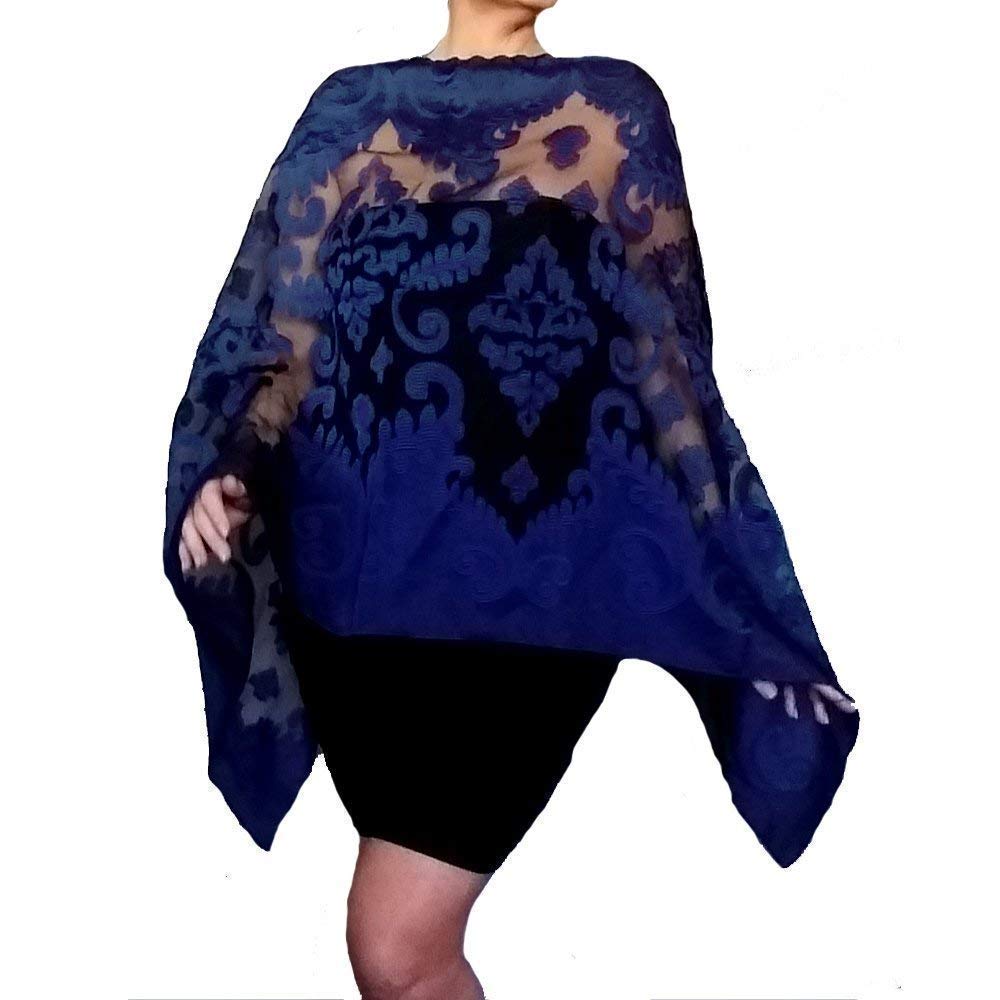 Stole Black Organza Shawl By ZiiCi 