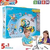 Gili Building Toys Gifts for Boys & Girls Age 6-12yr, Educational STEM Learning Sets, Construction Engineering 5 in 1 Motorized Robotics Truck Kit for 7, 8, 9, 10, 11 Year Old Kids Birthday Christmas