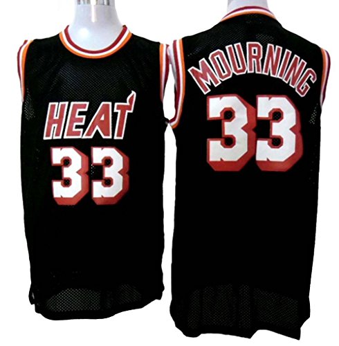 Men's Adult #33 Alonzo Mourning Jersey Black L