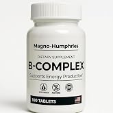 Magno-Humphries Vitamin B-Complex - 100 Tablets | Energy Metabolism &amp; Nerve Support | Balanced B Vitamins | One Tablet Daily | Dietary Supplement | GMP Manufactured in USA | 100 Day Supply