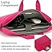 BRINCH 15.6 Inch Oxford Fabric Lightweight Laptop Shoulder Case Messenger Bag for 15-15.6 Inch Laptop/Notebook/MacBook/Chromebook Computers with Shoulder Strap Handle and Pockets (Pink)