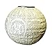Allsop Home and Garden Soji Stella Pearl Globe LED Outdoor Solar Lantern, Handmade with Weather-Resistant UV Rated Tyvek fabric, Stainless Steel Hardware, Auto sensor on/off, for Patio, Deck, Garden, Color (Pearl)