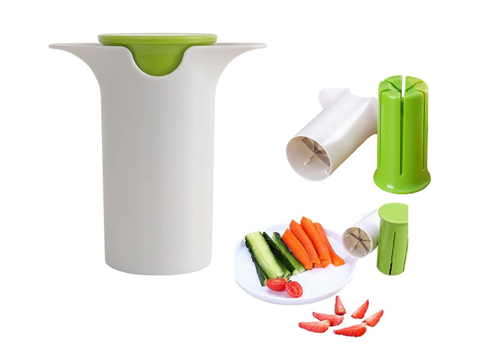 KEJITOUDM Carrot Cutter Grape Cutter Slicer for Kids Cucumber Honey Dispenser Potatoes Strawberry Slicer Vegetable Slicer for Kids Multi-Functional Practical Kitchen Gadget