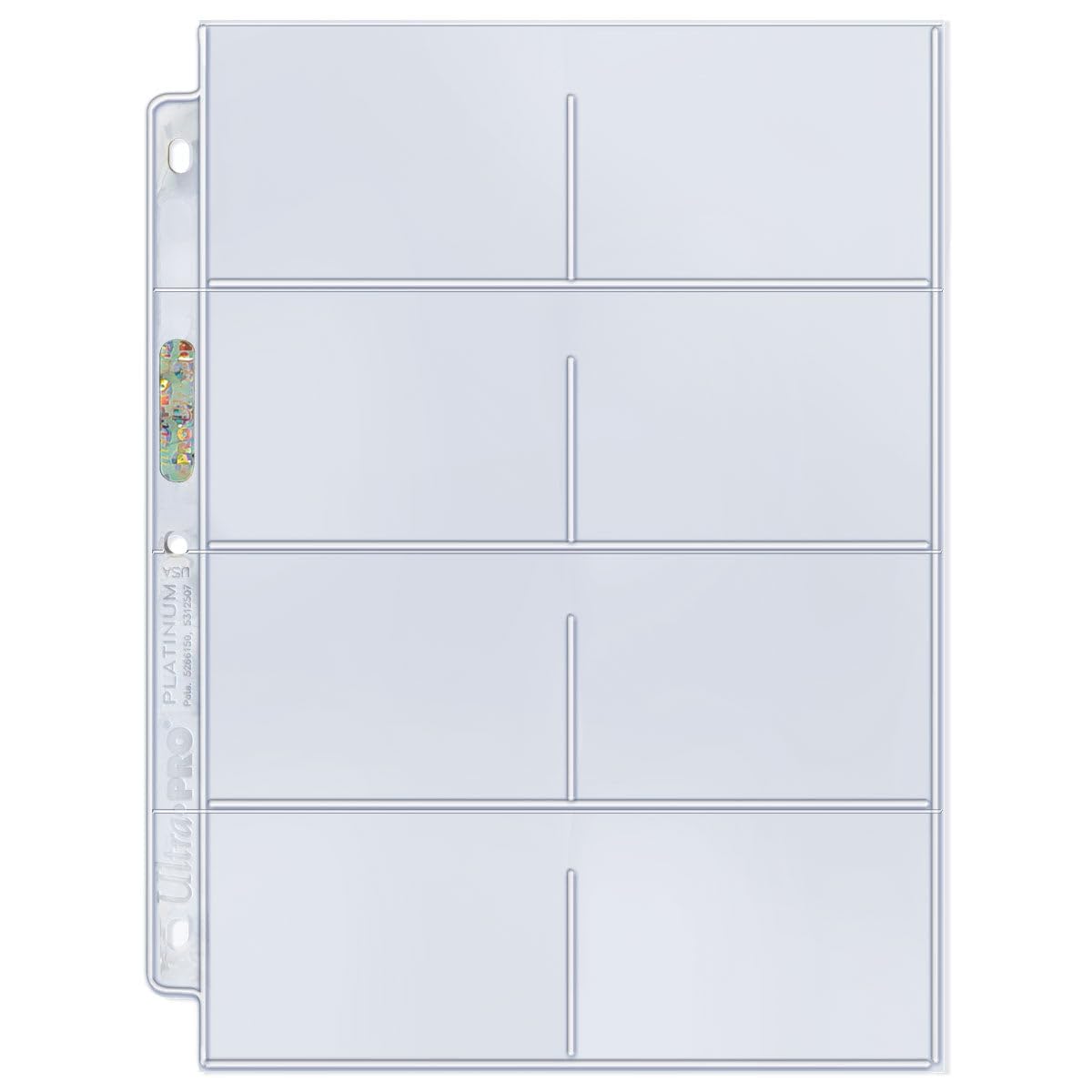 Photo 1 of Ultra Pro 8-Pocket Platinum Page with 3-1/2" X 2-3/4" Pockets 100 ct.