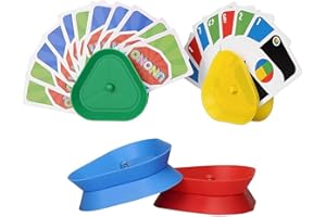 4Pcs Plastic Hands Free Playing Card Holder, Triangle Shaped Poker Rack Holder, Playing Card Holder for Kids, for Party