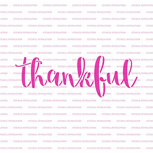 Thankful Stencil Template - Reusable Stencil with Multiple Sizes Available