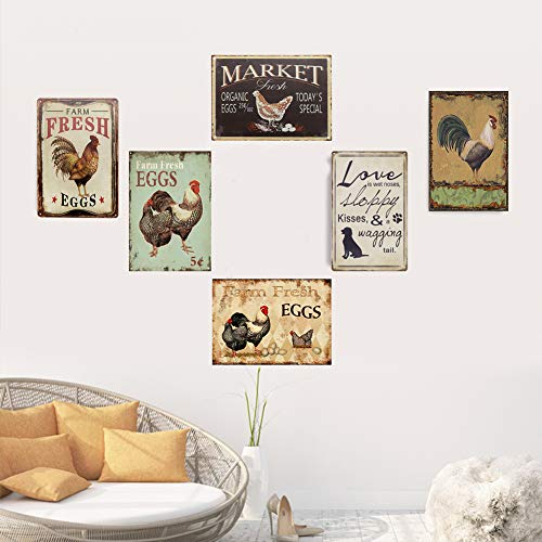 SIGNT Vintage Design Signs Love is Sloppy Kisses Wagging Tail Dog Novelty Metal Tin Sign Wall Art Pub Bar Gifts for Dog Lovers Pet Size 8" X 12"
