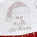 TIAOBU Baby Girls Sequins Santa Tutu Romper Headband Outfits My First Christmas White, Red 3 Months