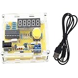 Liyafy 1Hz-50MHz Crystal Oscillator Tester Frequency Counter Tester Measuring Meter Case Durable DIY Led Kit