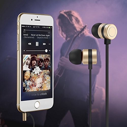 Earbuds, Besiva in-Ear Headphones Noise Isolation Headsets Heavy Bass Earphones with Microphone Compatible iPhone Samsung iPad and Most Android Phones,oo3