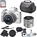 Canon EOS M50 Mirrorless Digital Camera (White) with 15-45mm Lens (Silver) + 32GB SD Memory + Premium Microphone + Professional Carrying Case + Camera Deluxe Starter Kit