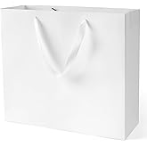 MOXARYSU White Gift Bags With Handles: 12.5x4.5x11 Inch 6pcs Large Paper Gags Bulk For Birthday Wedding Party Shopping