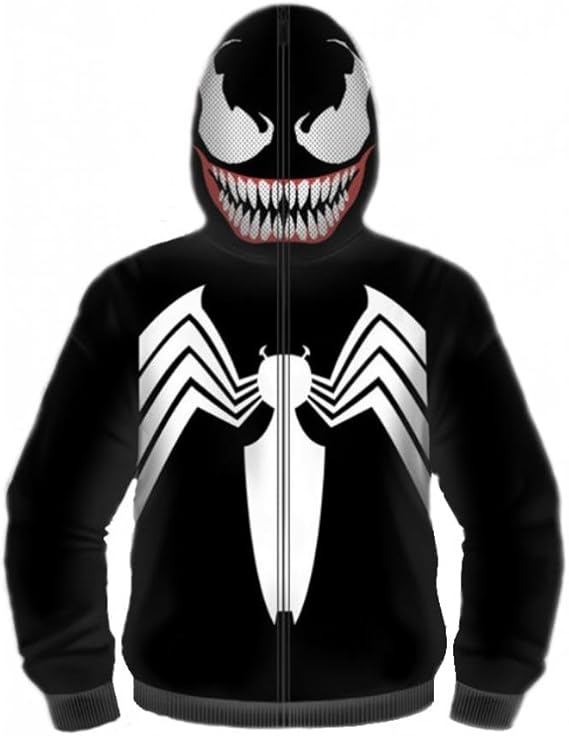 Toy Zany Marvel Venom Venogrin Zip Up Costume Hoodie