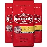 Community Coffee Caf&eacute; Special Medium Dark Roast Premium Ground 12 Oz Bag (3 Pack), Full Body Rich Flavorful Taste, 100% Select Arabica Coffee Beans