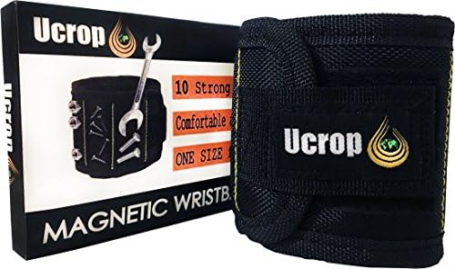 Magnetic Wristband - for Men for Holding Screws Nails Drill Bits with Strong Magnets - Best Unique Tool Gift for Men Dad Husband Boyfriend Him DIY Father Handyman Women Birthday Ideas
