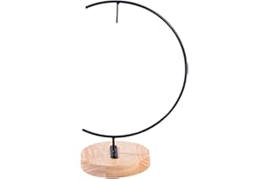 Truosbis Terrarium Ornament Display Stand Rack Stable Tabletop Ornament Hanger with Wood