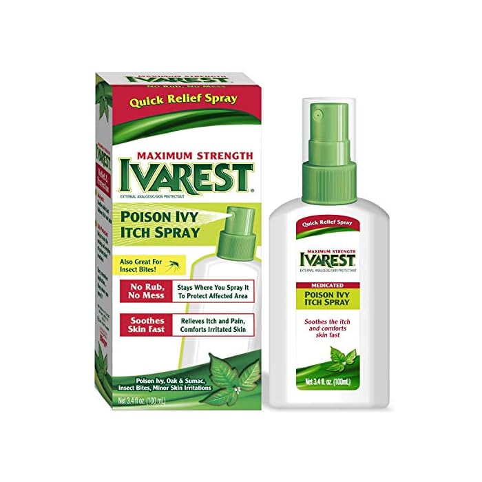 Ivarest Poison Ivy Itch Spray, 3.4 Fl Oz - for Poisonous Plants, Insect Bites & Skin Irritations, Itchy Skin Relief…