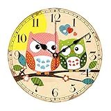 SkyNature Wall Clock Art Deco Retro Wall Clock for Home 12 inch (Owl)