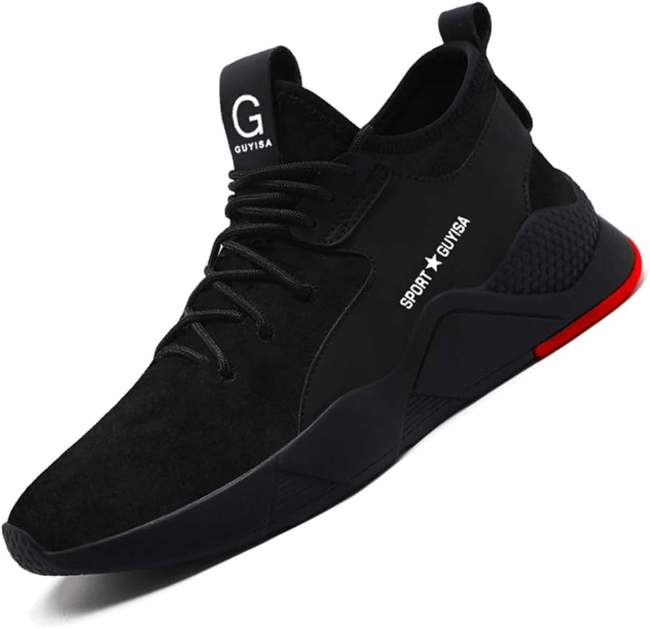 ESDY Steel Toe Shoes Men Safety Work Shoes Industrial Construction Sneakers Lightweight Comfortable Composite Toe Shoes