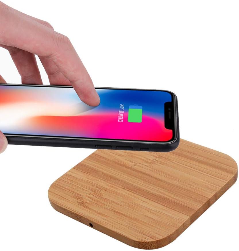 Wokee Wireless Charger QI Wireless Charging Station Ultra-thin Wood Qi Wireless Charger Mat Charging Pad For Iphone XS/XS Max/XR