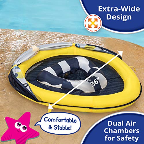 SwimSchool Deluxe Baby Float with Adjustable Canopy 624 Months