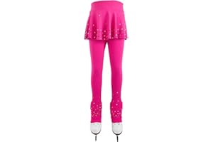 LIUHUO Figure Ice Skating Pants Training Leggings Fleece Suit Shiny Colored Diamond Girls Comfortable