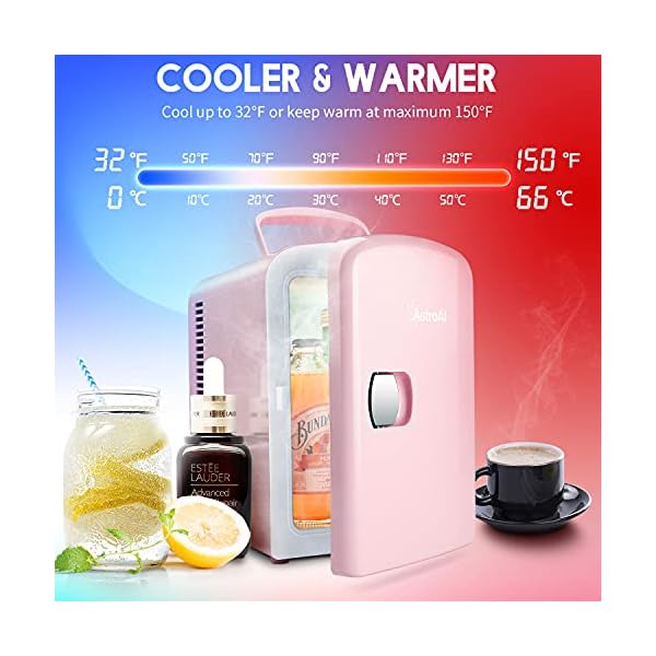 Astro Mini heladera Rosa 4 Lts 6 Latas Maquillaje Medicinas - Imagen 4