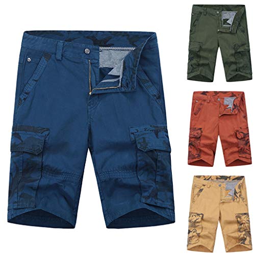 ZEFOTIM Shorts for Men 2019 Fashion Casual Cotton Multi-Pocket Outdoors Work Trouser Cargo Short Pants(ArmyGreen,32)