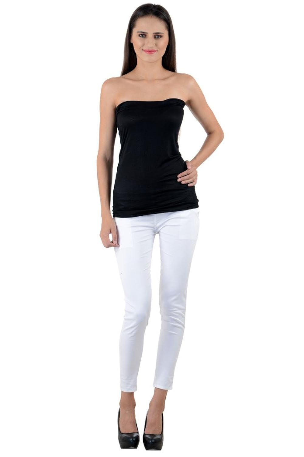 numbrave women's viscose top (eantubetop-black_black_free size)
