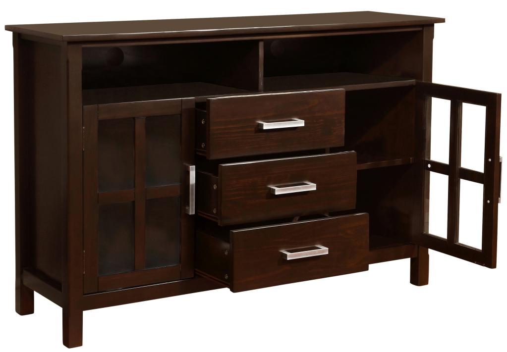 Simpli Home Kitchener Tall TV Media Stand for TVs up to 60