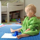 ComFy Mat Interlocking Puzzle Gym Flooring 4 Tiles 24x24 Blue 16 sq ft view 7