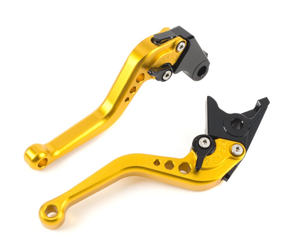 Motorcycle Short Brake Clutch Levers Adjustable Aluminum CNC for HONDA CBR 600 F2,F3,F4,F4i CBR900RR CB599/CB600 HORNET CB919 VTX1300 NC700 S/X One Pair (F18/H626) SPL028