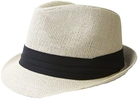 The Hatter Co. Tweed Classic Cuban Style Fedora Fashion Cap Hat, Ivory