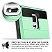 Vofolen Case for Galaxy S5 Case Hybrid Cover Galaxy S5 Wallet Case Shock Absorption Rubber Soft Bumper Armor Anti-Scratch Protective Shell with Slide Card Holder Slot for Samsung Galaxy S5 Mint Green